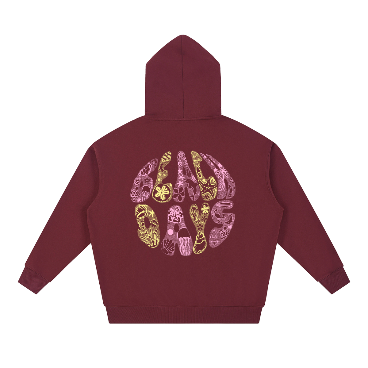 Beach days hoodie in sunset bonfire