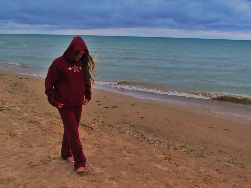 Beach days sweatpants in sunset bonfire