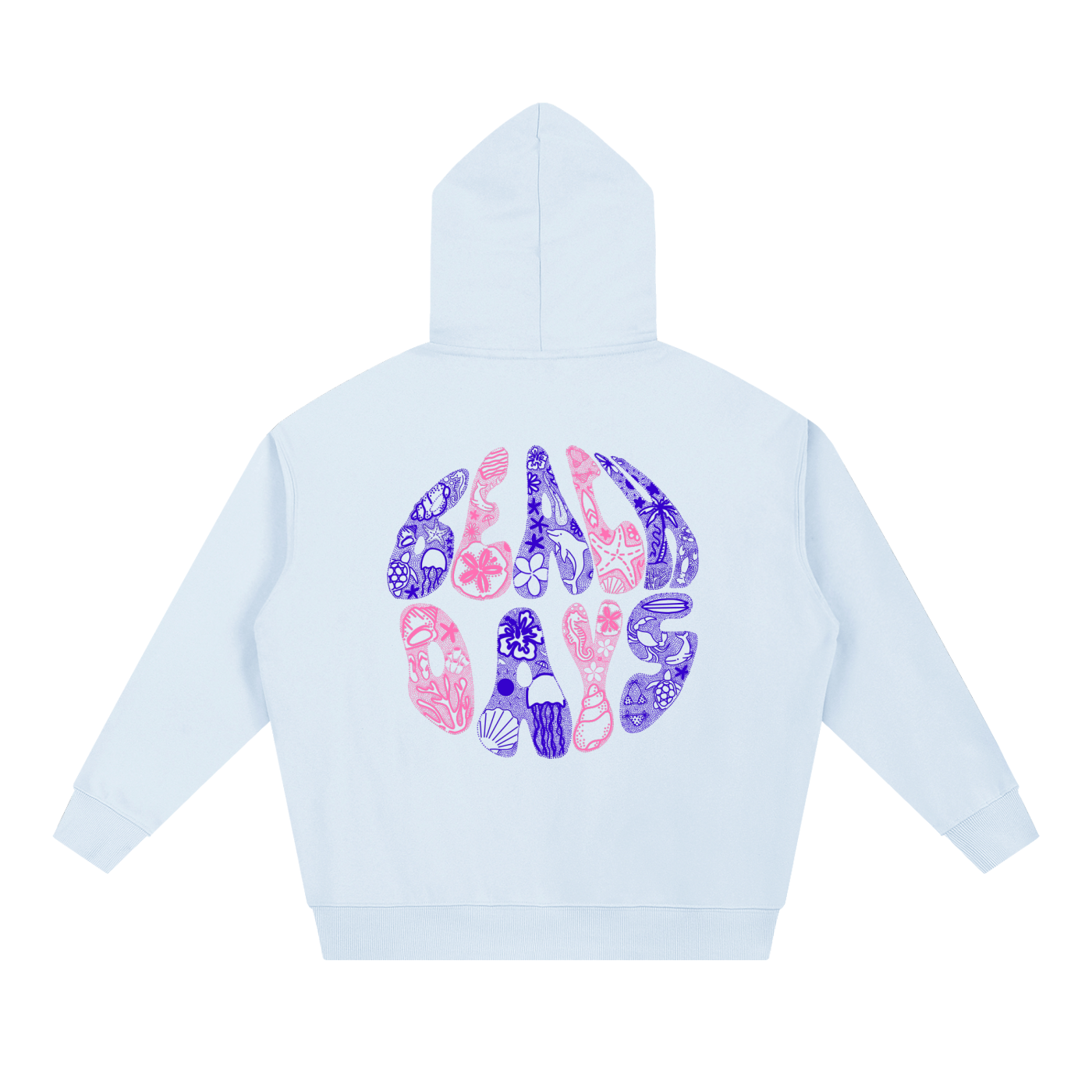 Beach days hoodie in sea breeze